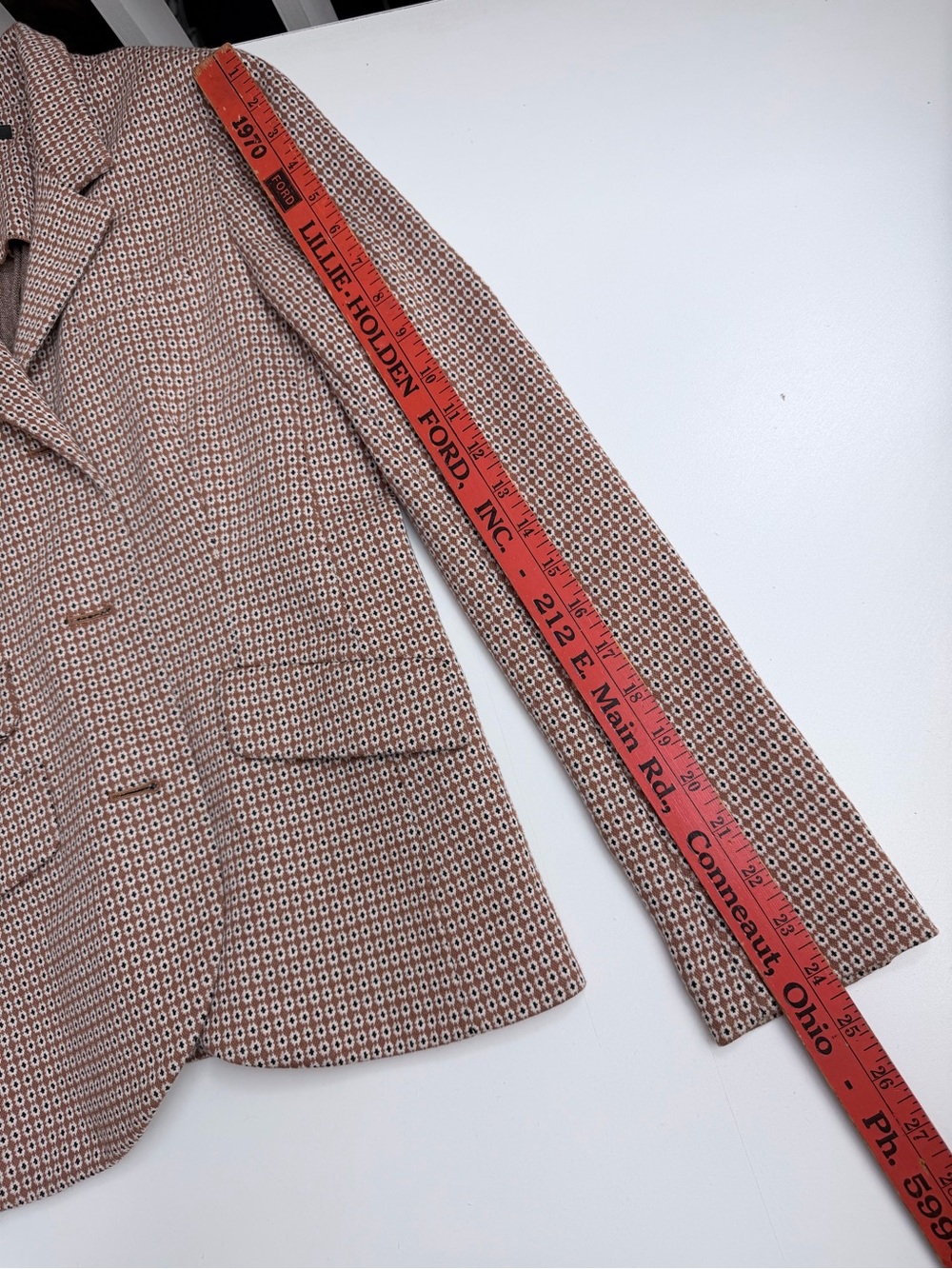 Rag & Bone Slade Geo Print Cotton Blend Blazer Jacket Brown Size 4 - Picture 11 of 16